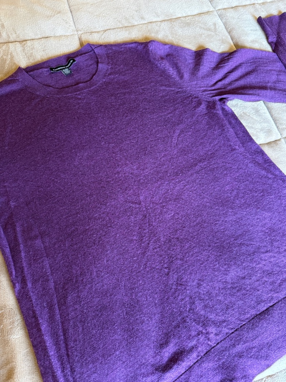 Katherine Barclay Purple Crew Neck Sweater